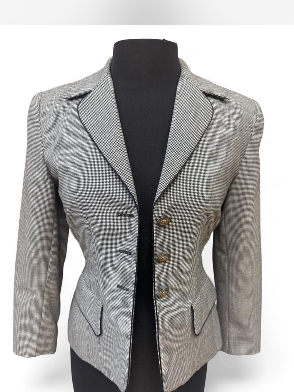 Item…. Black & White Houndstooth Women's Blazer